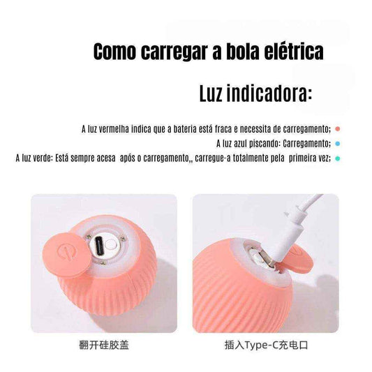 Bola mágica rolante automática para gato, Brinquedos inteligentes interativos - HalloStore