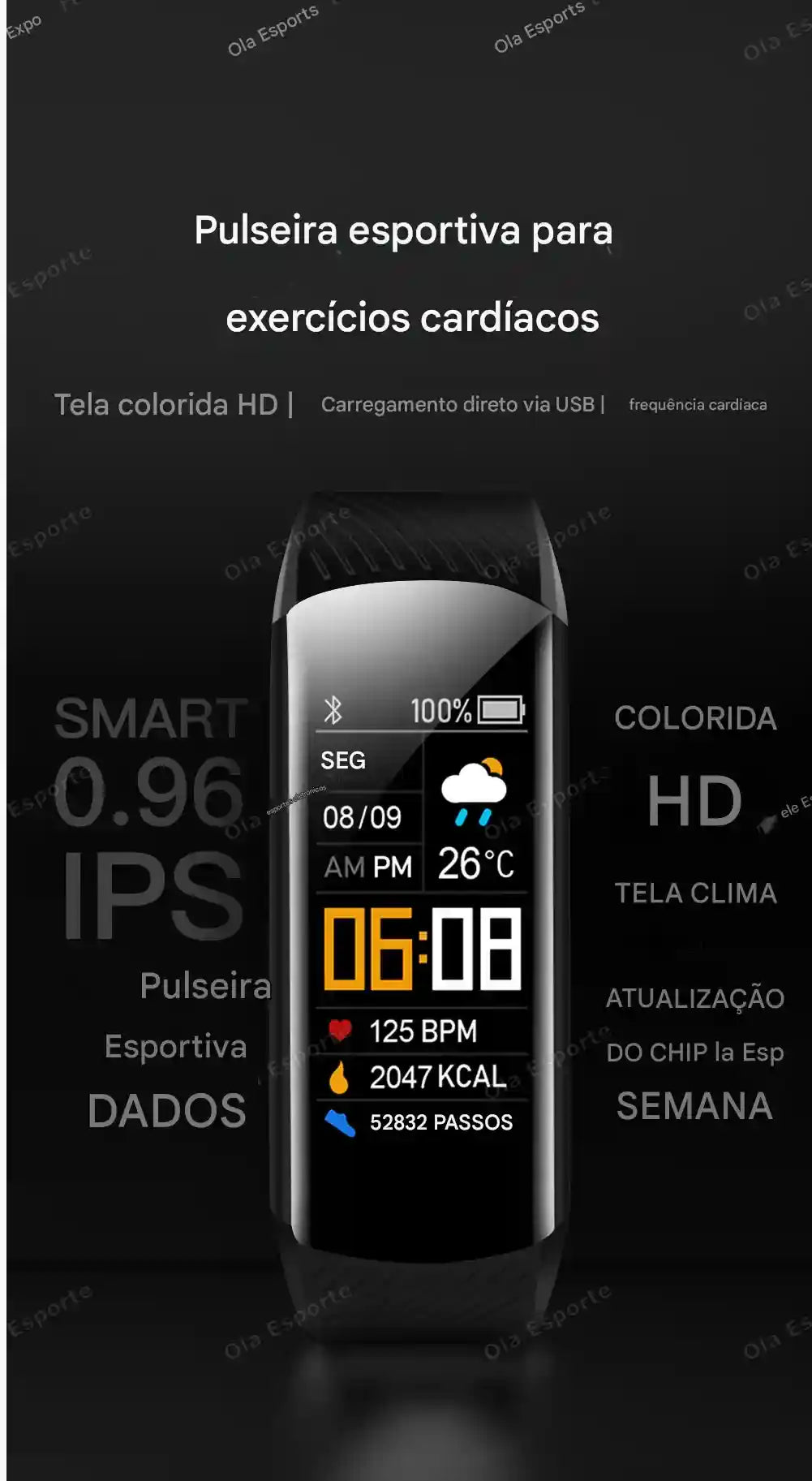 Smartwatch Esportivo Multifuncional