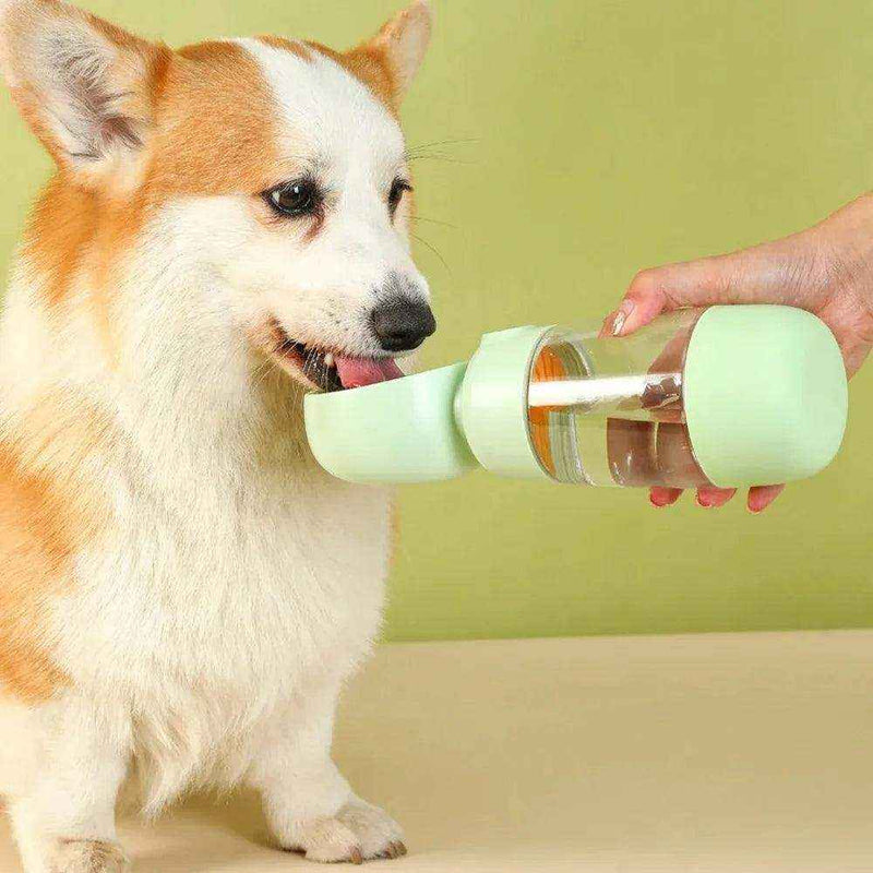 Garrafa de Água Portátil 2 em 1 para Pets - HalloStore