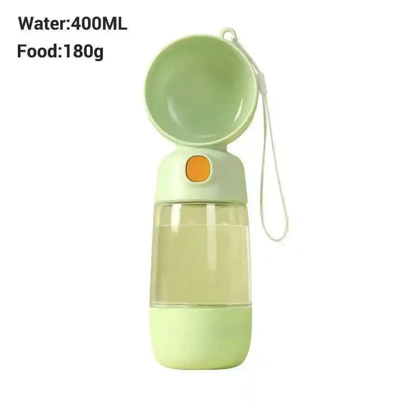 Garrafa de Água Portátil 2 em 1 para Pets - HalloStore