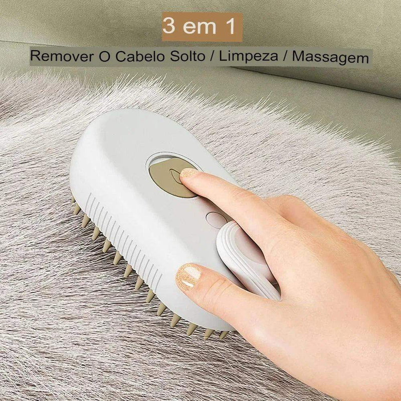 3 Em 1 Escova A Vapor Para Gato/Cachorro Pente de massagem para remoção de pêlos a vapor para animais de estimação - HalloStore