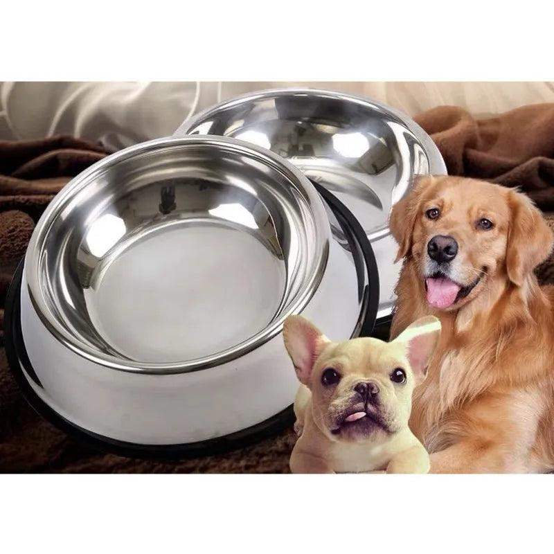 Comedouro Bebedouro Inox Antiderrapante Para Pet Cachorro. - HalloStore