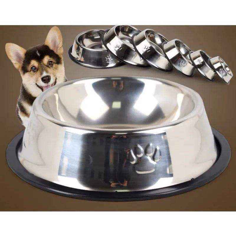 Comedouro Bebedouro Inox Antiderrapante Para Pet Cachorro. - HalloStore