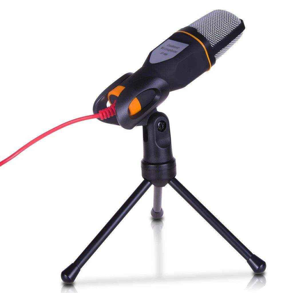 DAFUSHOP Microfone Condensador Omnidirecional P/ PC Notebook Celular Youtuber Gamer + Tripé De Alta Qualidade - HalloStore