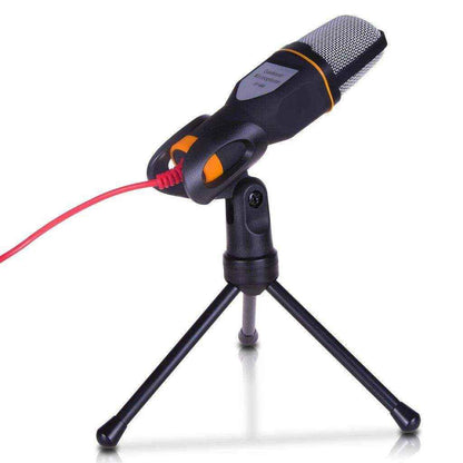 DAFUSHOP Microfone Condensador Omnidirecional P/ PC Notebook Celular Youtuber Gamer + Tripé De Alta Qualidade - HalloStore