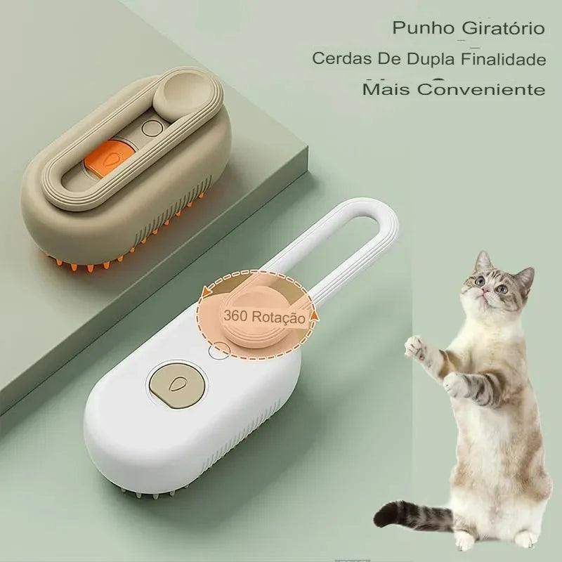 3 Em 1 Escova A Vapor Para Gato/Cachorro Pente de massagem para remoção de pêlos a vapor para animais de estimação - HalloStore