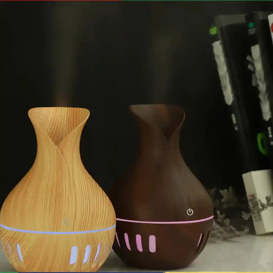 Umidificador e Difusor de Ar Ultrassônico Silencioso com Luz LED – Aromaterapia e Bem-Estar em Casa | HalloStore