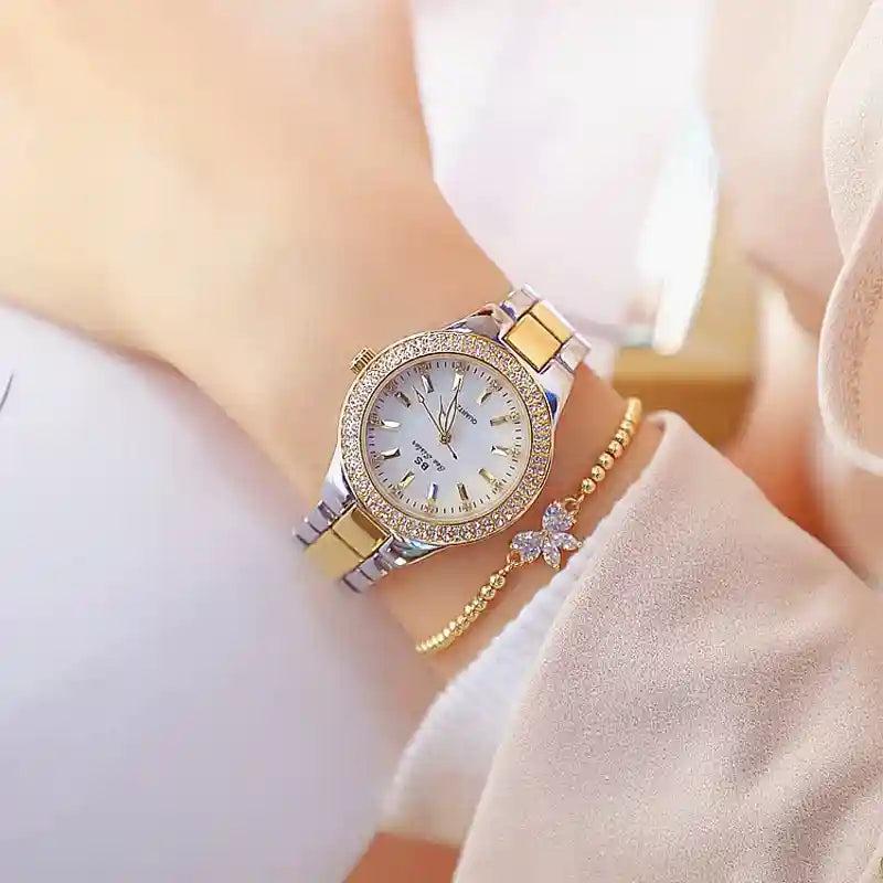 Relógio Cravejado Sister Original – Luxo, Brilho e Estilo em Cada Detalhe