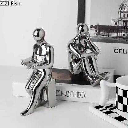 Aparador de Livros Decorativo em Cerâmica – Ideal para Escritório, Sala e Decoração Moderna