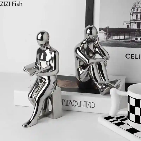 Aparador de Livros Decorativo em Cerâmica – Ideal para Escritório, Sala e Decoração Moderna