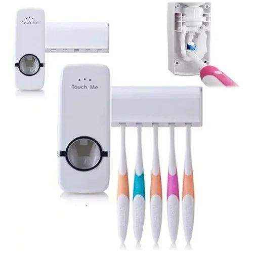 Dispensador dentífrico e escova titular, aplicador dentífrico, uso do banheiro - HalloStore
