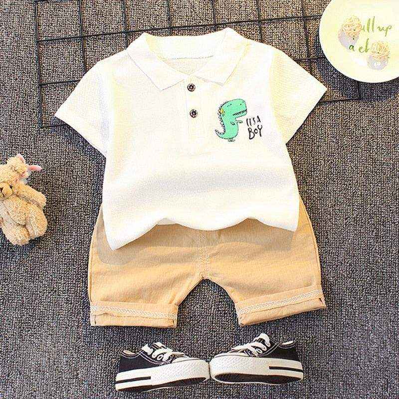 Conjunto Infantil Masculino de algodão -Estilo Casual - HalloStore