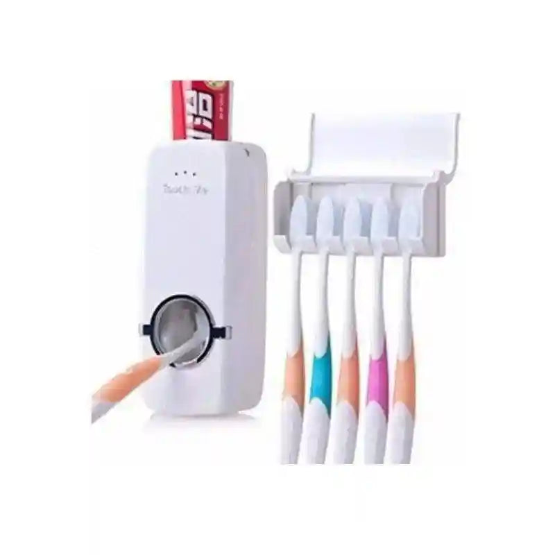 Dispensador dentífrico e escova titular, aplicador dentífrico, uso do banheiro - HalloStore