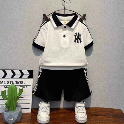 camisa polo infantil e Bermuda - HalloStore