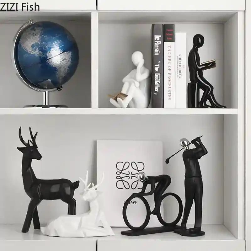 Aparador de Livros Decorativo em Cerâmica – Ideal para Escritório, Sala e Decoração Moderna