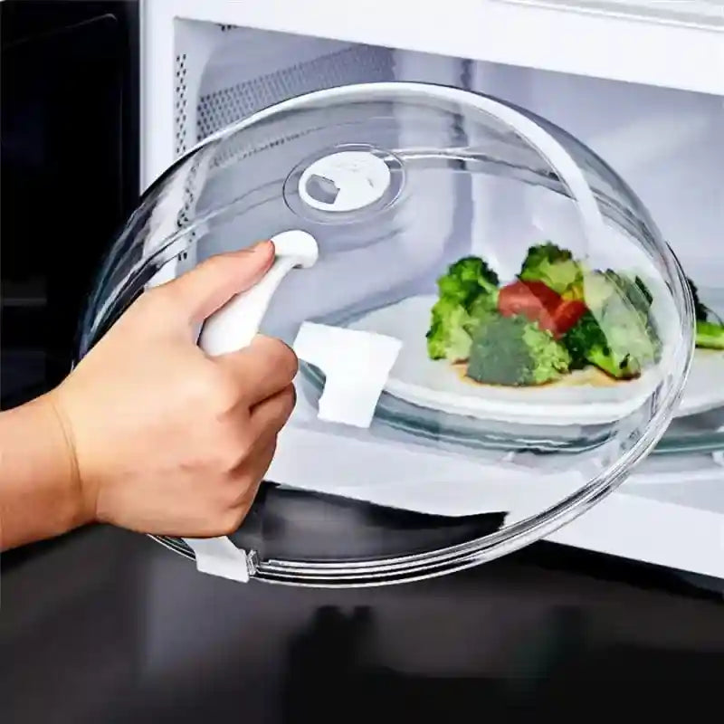 Tampa Anti-Respingos para Micro-ondas e Forno com Saída de Vapor – Praticidade, Limpeza e Segurança na Cozinha!