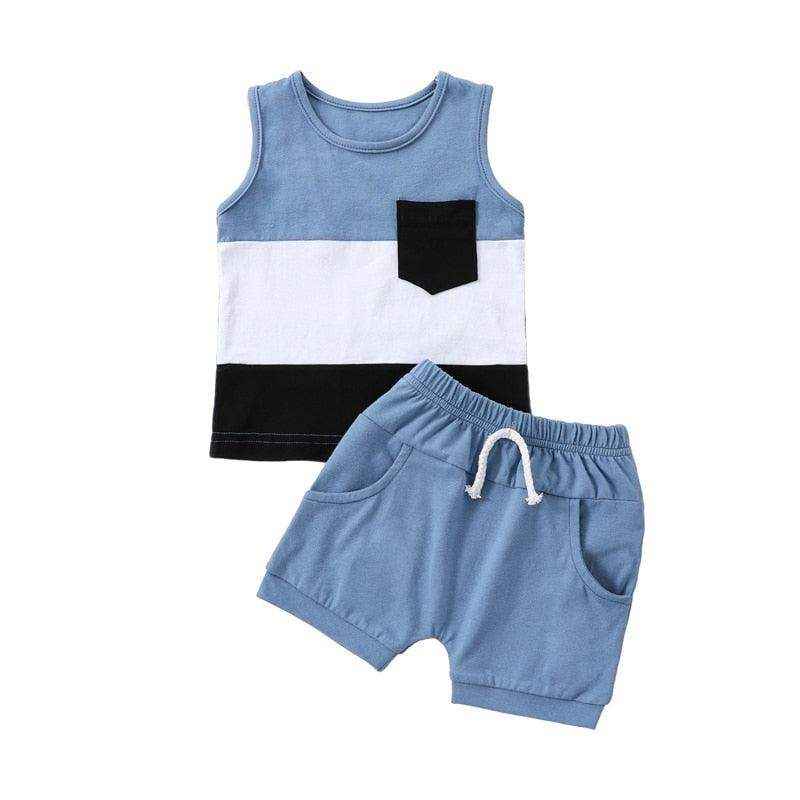 Conjunto de roupa infantil masculino moda verão - HalloStore