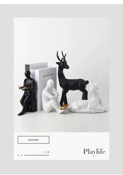 Aparador de Livros Decorativo em Cerâmica – Ideal para Escritório, Sala e Decoração Moderna