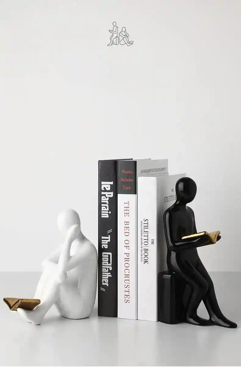 Aparador de Livros Decorativo em Cerâmica – Ideal para Escritório, Sala e Decoração Moderna