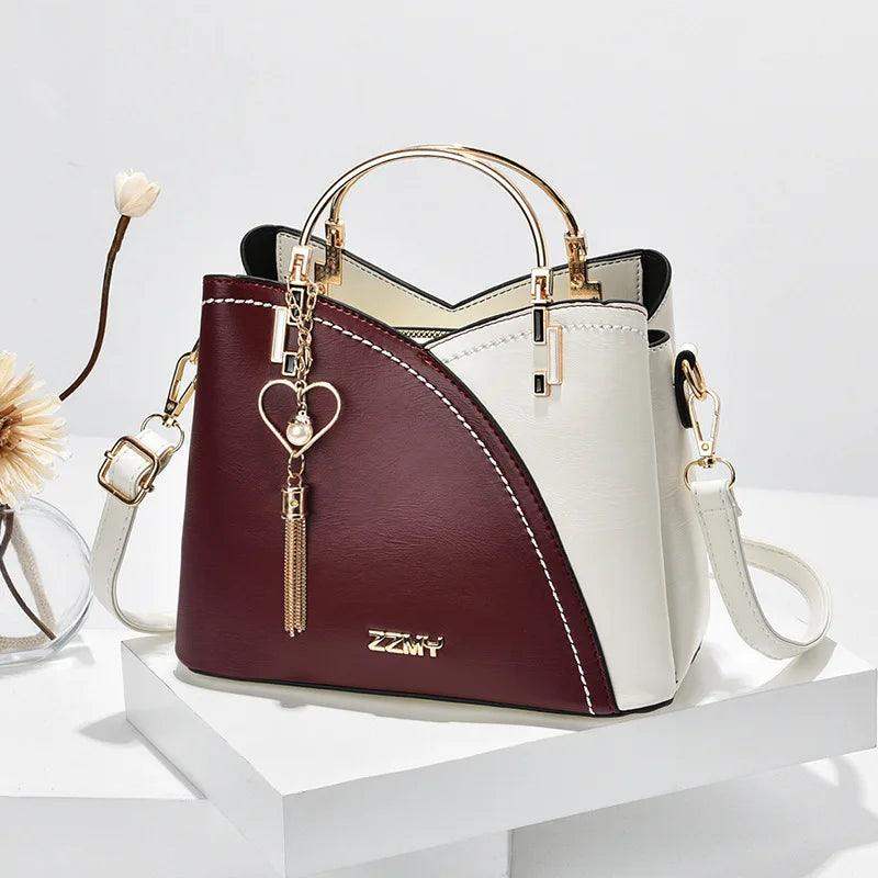 Bolsa De Ombro Elegante E Clássica Com Pingent - HalloStore