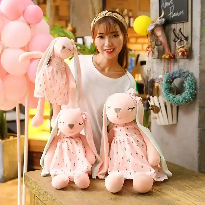 Pelúcia Infantil Coelho Orelhas Longas Lenogue