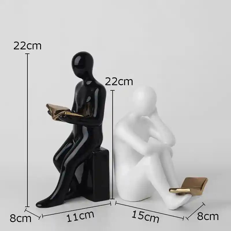 Aparador de Livros Decorativo em Cerâmica – Ideal para Escritório, Sala e Decoração Moderna