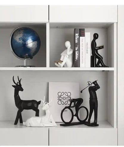 Aparador de Livros Decorativo em Cerâmica – Ideal para Escritório, Sala e Decoração Moderna
