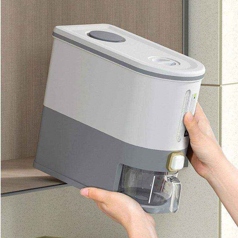 Dispenser de Arroz | Mantenha seu Arroz Fresco e Bem Organizado! - HalloStore