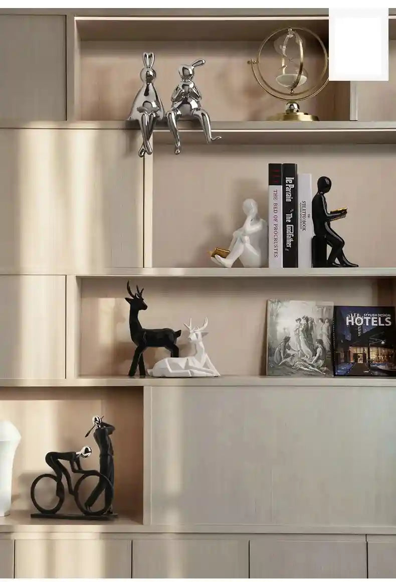 Aparador de Livros Decorativo em Cerâmica – Ideal para Escritório, Sala e Decoração Moderna