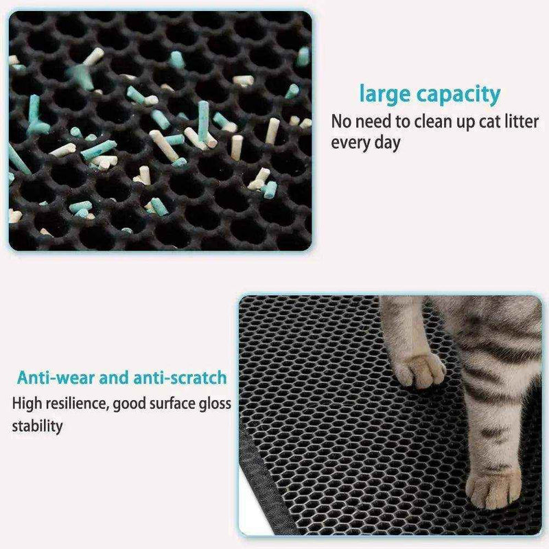 Tapete de areia para gatos com dupla camada. - HalloStore