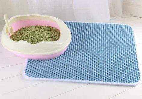 Tapete de areia para gatos com dupla camada. - HalloStore