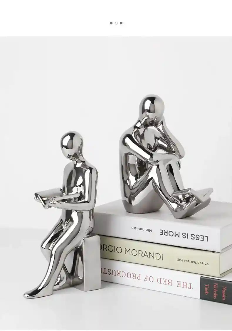 Aparador de Livros Decorativo em Cerâmica – Ideal para Escritório, Sala e Decoração Moderna