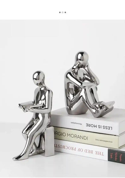 Aparador de Livros Decorativo em Cerâmica – Ideal para Escritório, Sala e Decoração Moderna