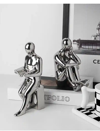 Aparador de Livros Decorativo em Cerâmica – Ideal para Escritório, Sala e Decoração Moderna