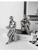 Aparador de Livros Decorativo em Cerâmica – Ideal para Escritório, Sala e Decoração Moderna