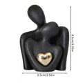Estátua de Casal em Cerâmica para Decoração Moderna Hallostore