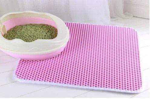 Tapete de areia para gatos com dupla camada. - HalloStore