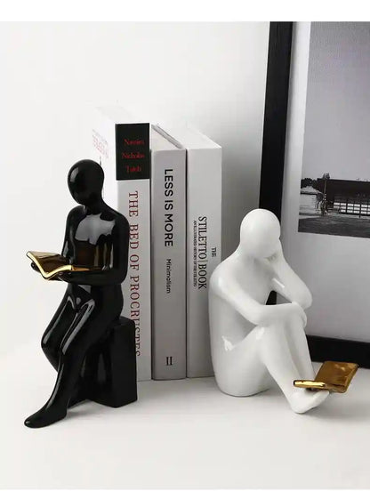 Aparador de Livros Decorativo em Cerâmica – Ideal para Escritório, Sala e Decoração Moderna