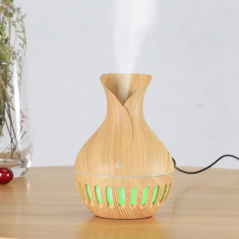 Umidificador e Difusor de Ar Ultrassônico Silencioso com Luz LED – Aromaterapia e Bem-Estar em Casa | HalloStore
