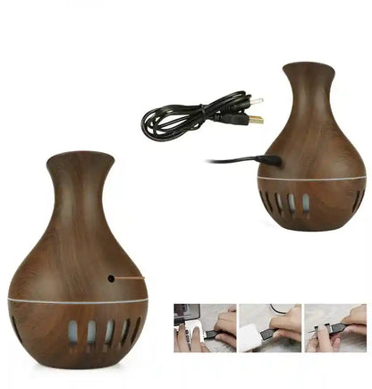 Umidificador e Difusor de Ar Ultrassônico Silencioso com Luz LED – Aromaterapia e Bem-Estar em Casa | HalloStore