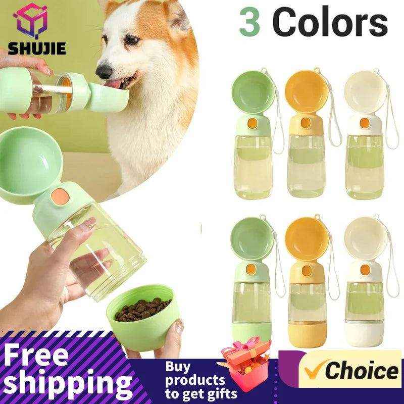 Garrafa de Água Portátil 2 em 1 para Pets - HalloStore