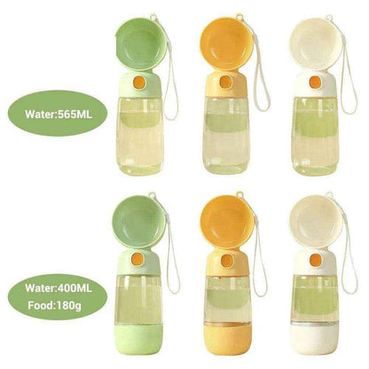 Garrafa de Água Portátil 2 em 1 para Pets - HalloStore