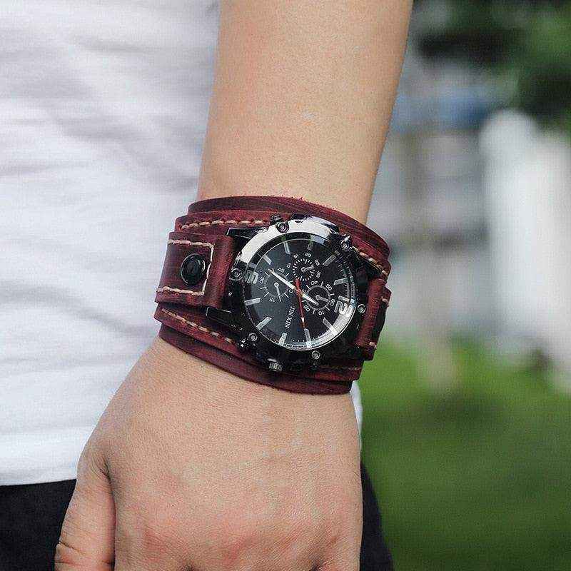 Relógio de Pulseira de Couro - HalloStore