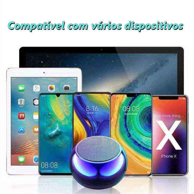 Caixinha Som Bluetooth Tws Metal Mini Speaker Amplificada 3W - HalloStore