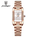 Poedagar Relógios Femininos De Quartzo Quadrado De Luxo - HalloStore