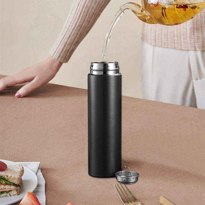 Garrafa Térmica Com Termômetro Aço Inox - HalloStore