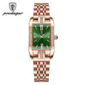 Poedagar Relógios Femininos De Quartzo Quadrado De Luxo - HalloStore